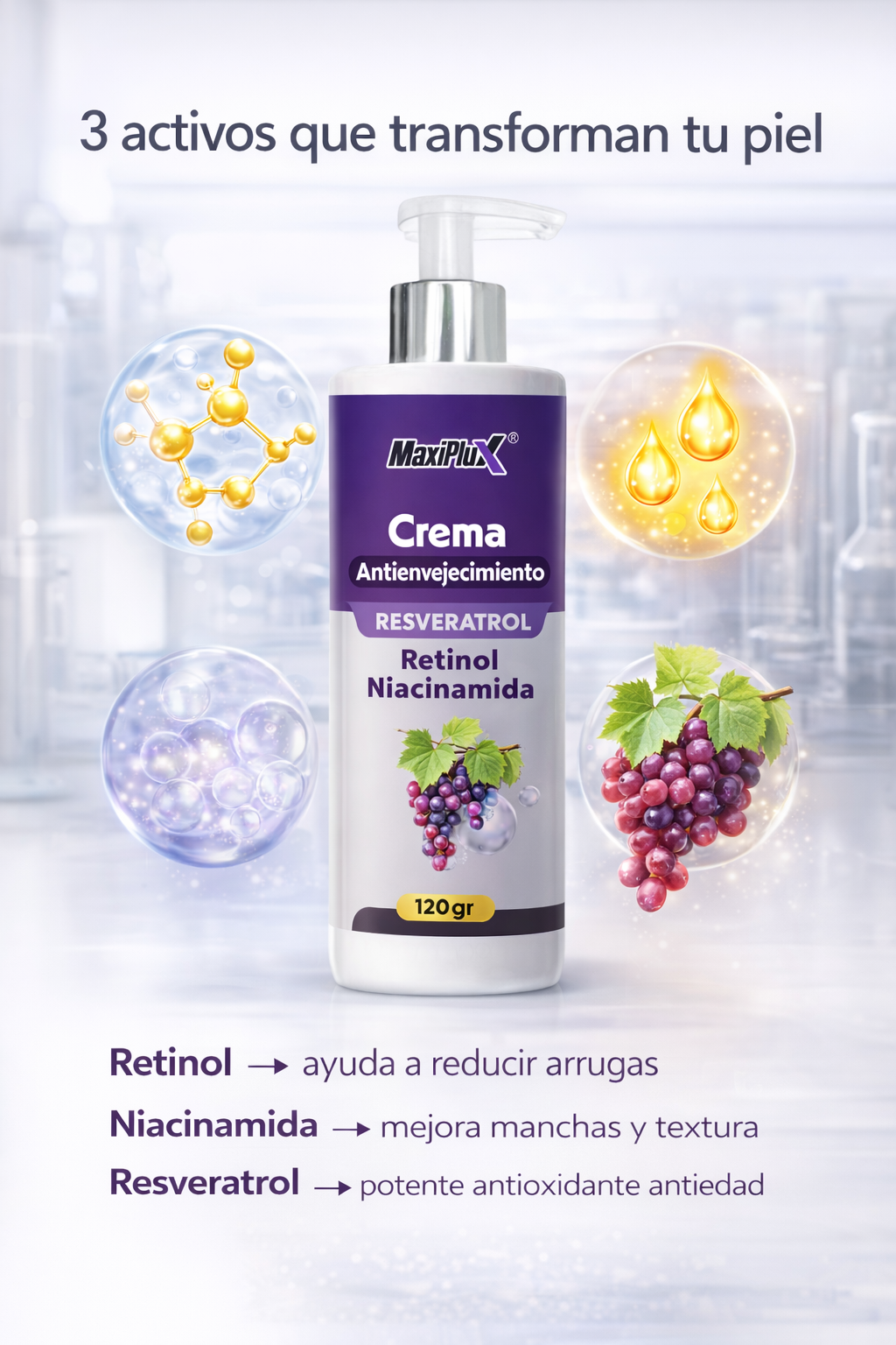 Crema Resveratrol Antienvejecimiento