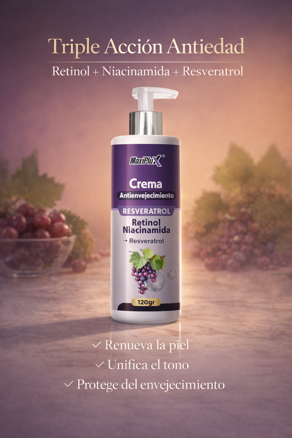 Crema Resveratrol Antienvejecimiento
